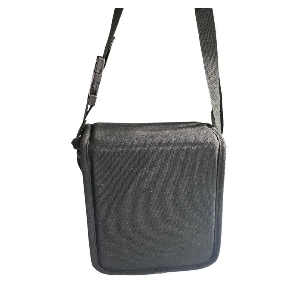 Vintage Land's End Padded Camera/Lens Gear Bag Shoulder Strap Black USA Canvas
